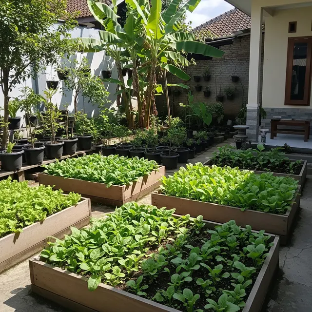 9 Inspirasi Desain Kebun Sayur Belakang Rumah, Halaman Lebih Asri dan Produktif
