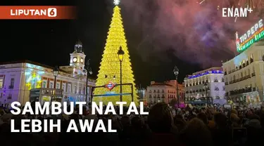 12 juta lampu LED dinyalakan pertanda dimulainya musim natal di Madrid. Walikota Ibukota Spanyol memimpin penyalaan lampu tersebut di depan 12 ribu orang di Puerta Del Sol.