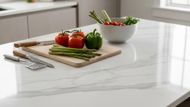 Meja Dapur Granit vs Marmer