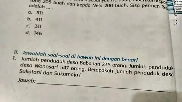 7 Soal di Buku Pelajaran Ini Absurd Banget, Bikin Murid Bingung