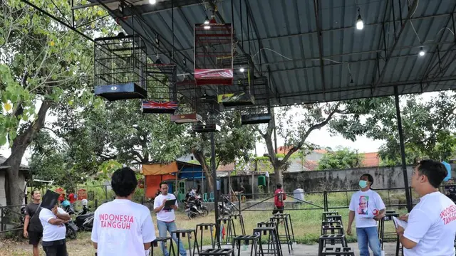 Lomba kicau burung (gantangan) yang diadakan sukarelawan Ganjar Creasi (Gcreasi) disambut meriah oleh puluhan kicau mania dari berbagai daerah di Kabupaten Sidoarjo (Istimewa)