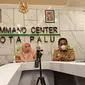 Rapat koordinasi Pemkot Palu bersama Forkompinda untuk penerapan Pengetatan PPKM Mikro dipimpin oleh Wakil Wali Kota Palu, Reny Lamadjido (tengah), Selasa (6/7/2021). (Foto: Heri Susanto/ Liputan6.com).