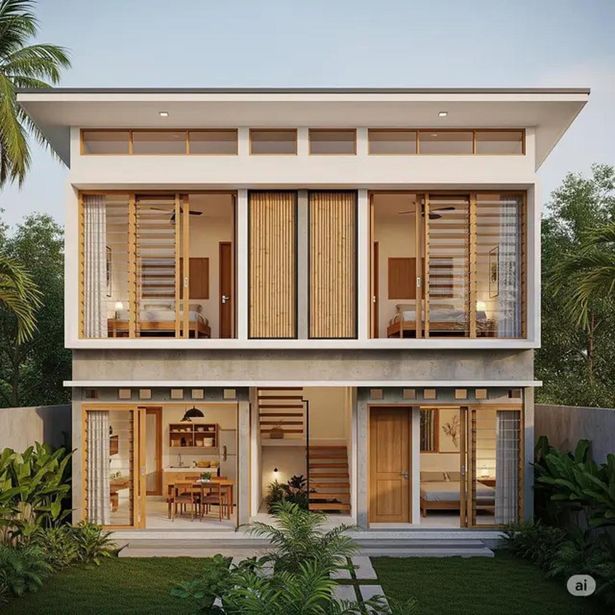 10 Desain Rumah 2 Lantai Sederhana dan Biaya 100 Juta Full, Inspirasi Hunian dengan Anggaran Terbatas