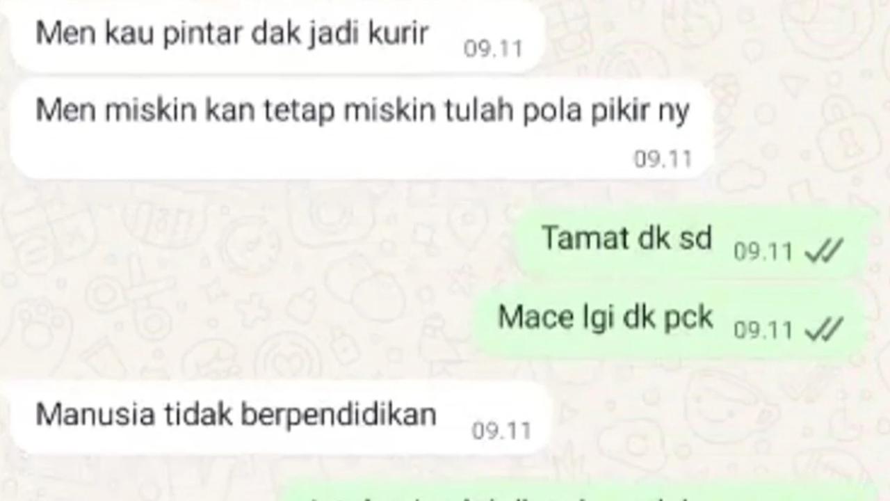 Wanita Berstatus PPPK Ogan Ilir Hina Kurir Paket Perkara Resi