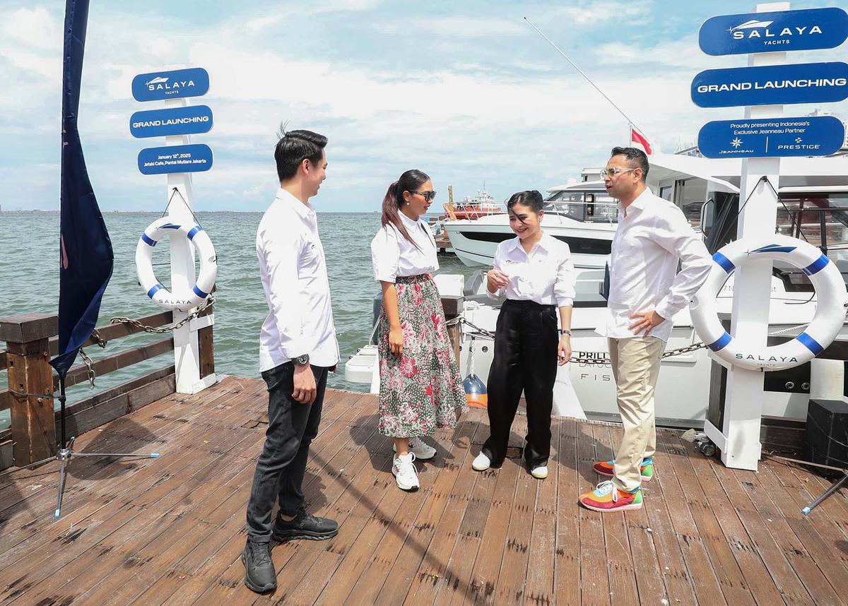 FOTO: Raffi Ahmad dan Wamen Ni Luh Puspa Mencoba Kapal Yacht Salaya