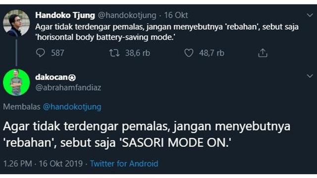 6 Nama Lain Rebahan Ala Netizen Ini Bikin Tepuk Jidat