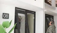 Representasi visual atau mock up dua rumah tersebut dipamerkan oleh Lippo Group di Lobby Nobu Bank Plaza Semanggi. (Liputan6.com/Herman Zakharia)