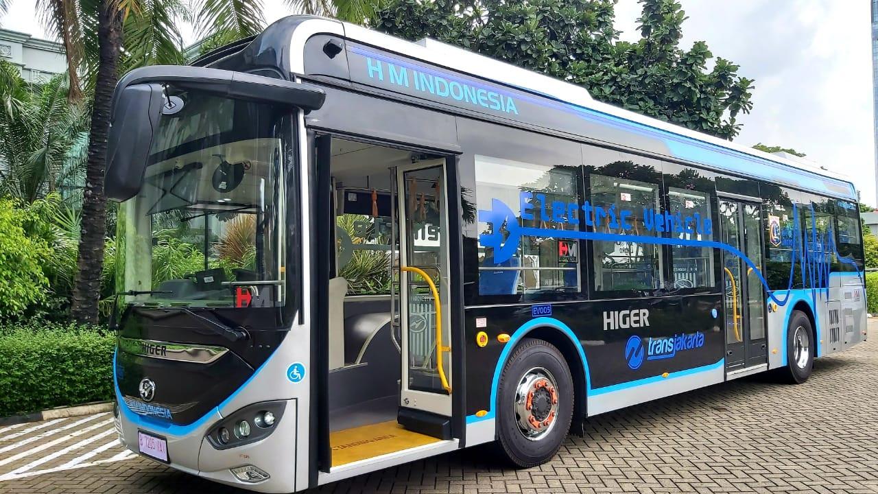 Bus listrik Higer yang akan digunakan Transjakarta
