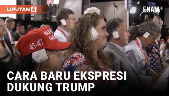 VIDEO: Pendukung Trump Kenakan Perban di Konvensi Nasional Partai Republik