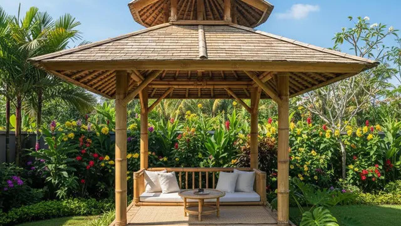7 Desain Teras Rumah Tropis Bahan Bambu ala Vila Bali, Serasa Liburan Setiap Hari