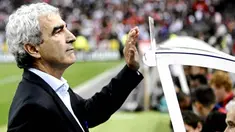 France's national football team coach Raymond Domenech waits for the beginning of the friendly football match France vs. Tunisia, on October 14, 2008 at the Stade de France in Saint-Denis, outside Paris. AFP PHOTO/FRANCK FIFE