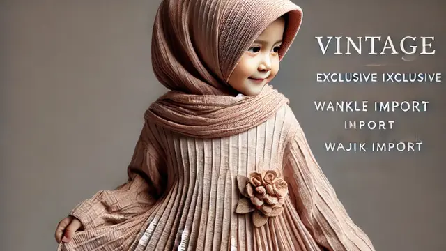 Gamis Vintage Eksklusif Crinkle Wajik (Foto: Rizka Nur Laily via ChatGPT)