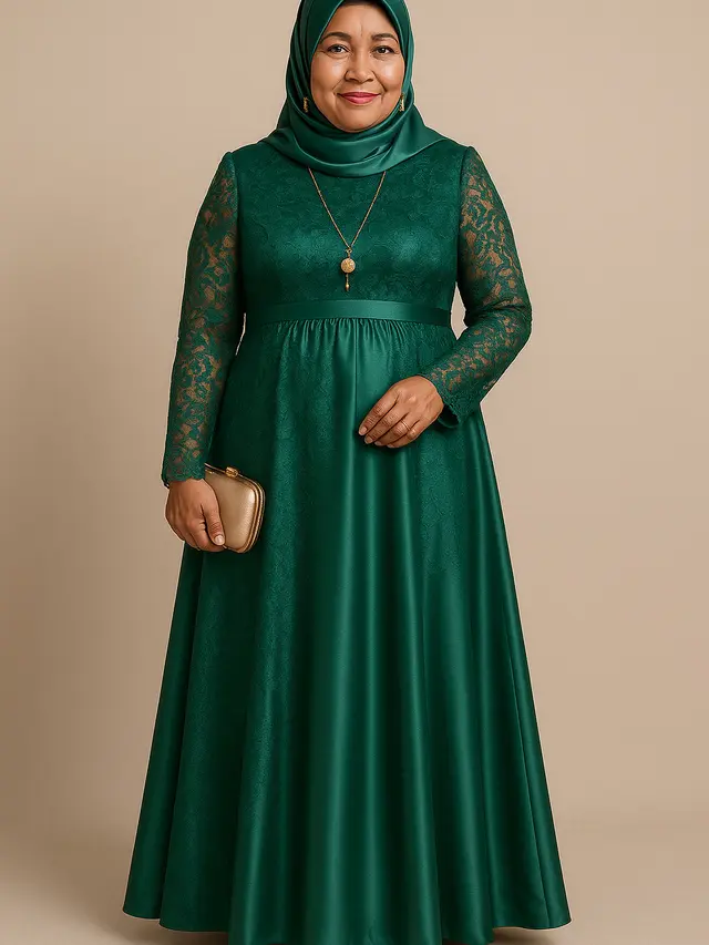 Model gamis untuk ibu-ibu usia 45 tahun (Image by ChatGPT)