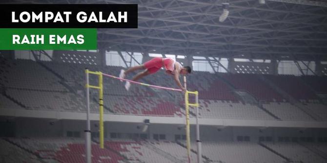 VIDEO: Lompat Galah Indonesia Raih Emas di Test Event Asian Games 2018