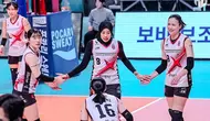 Megawati Hangestri saat tampil bersama&nbsp;Daejeon Red Sparks di Korean V-League 2024/2025. (dok. Instagram&nbsp;Daejeon Red Sparks)
