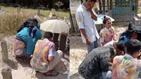 Viral Pelajar SMA Rayakan Momen Kelulusan Di Makam Sahabat, Bikin Haru. (Sumber: TikTok/_gwkdhy)