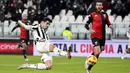 I Bianconeri mencatatkan 70 persen penguasaan bola, berbanding 30 persen milik Genoa. Juventus juga mengurung pertahanan Genoa dengan melepaskan 27 tembakan yang 12 di antaranya mengarah ke gawang. (AP/Marco Alpozzi/LaPresse)