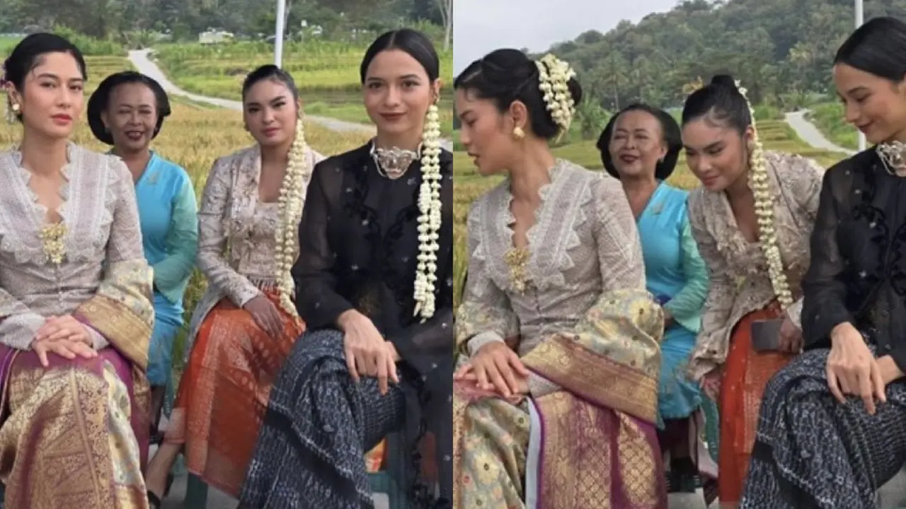 Dian Sastrowardoyo dan Putri Marino Dibalut Kebaya