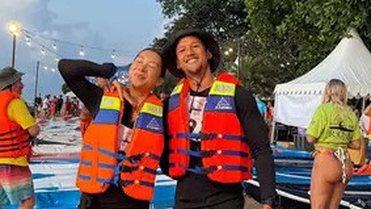 7 Potret Irfan dan Jennifer Bachdim Mendayung 14 KM di Laut dari Sanur ke Nusa Dua, Saling Kuatkan Hadapi Terjangan Ombak