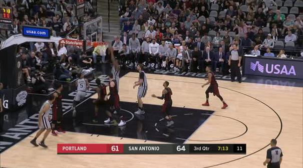 Berita video game recap NBA 2017-2018 antara San Antonio Spurs melawan Portland Trail Blazers dengan skor 116-105.
