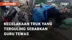 Kecelakaan melibatkan truk Mitsubishi dan 5 mobil serta sepeda motor. Diduga truk mengalami rem blong dan menabrak mobil yang melintas dari arah berlawanan
