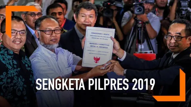 Tim hukum Prabowo-Sandi yang diketuai Bambang Widjojanto mendaftarkan gugatan sengketa hasil Pilpres 2019 ke Mahkamah Konstitusi.