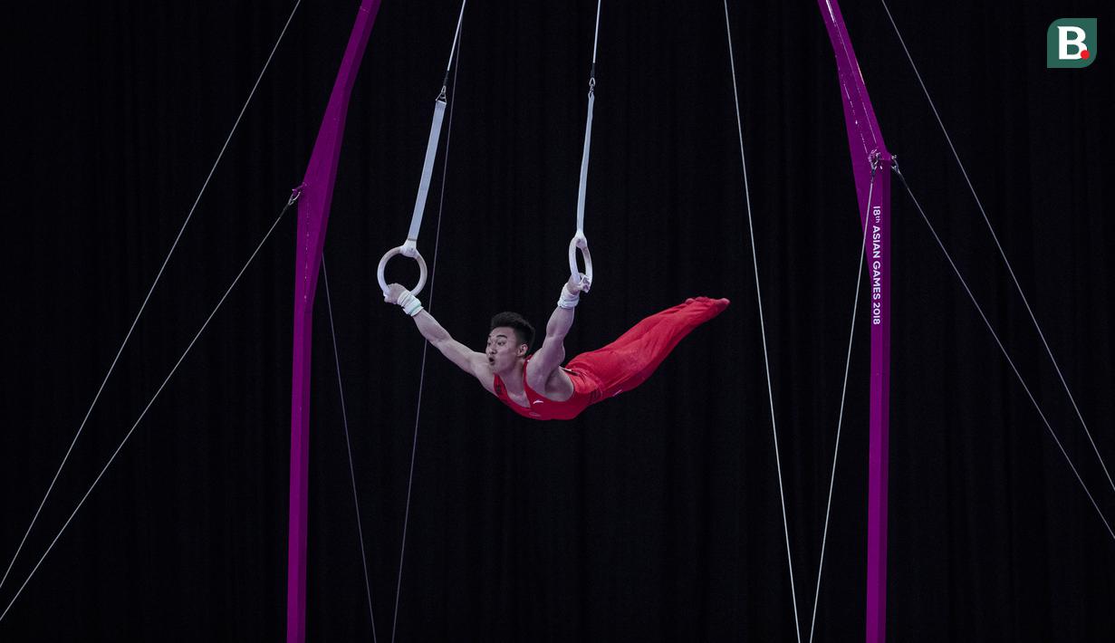 Pesenam China, Sun Wei, saat tampil pada Asian Games XVIII di JiExpo Kemayoran, Jakarta, Kamis (23/8/2018). (Bola.com/Vitalis Yogi Trisna)