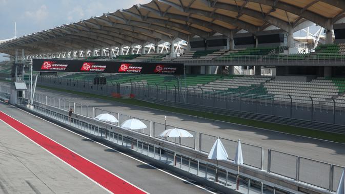 Suasana Sirkuit Sepang jelang tes pramusim MotoGP lalu (Liputan6.com/Defri Saefullah)