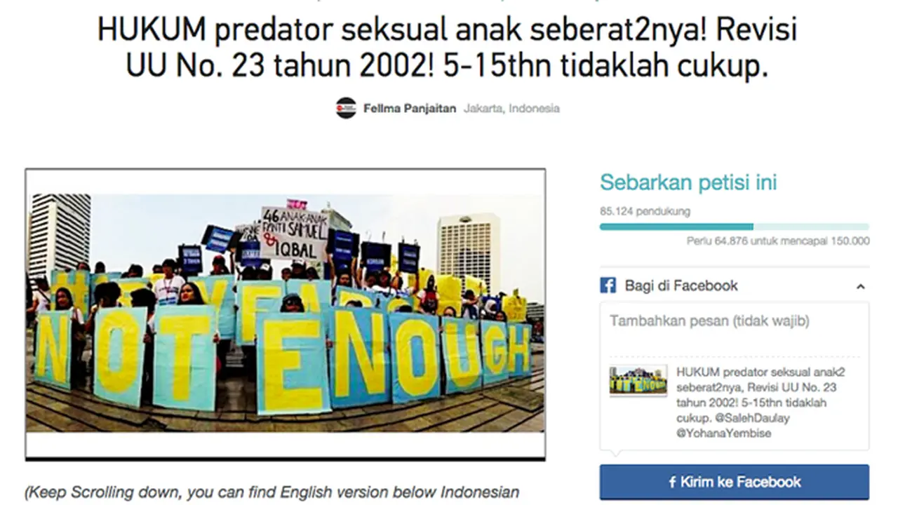 Petisi-petisi Perlindungan Anak Terus Disuarakan Netizen
