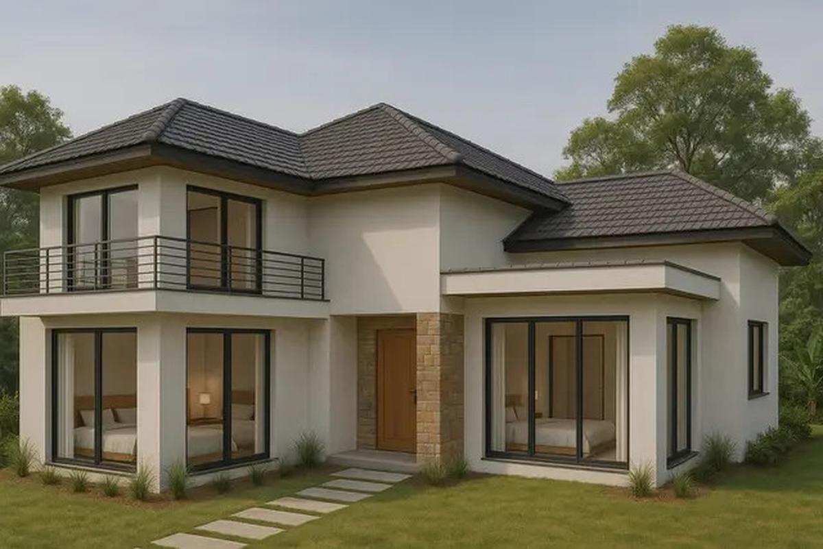 7 Desain Rumah L-Shape dengan 3 Kamar Tidur, Tampilkan Suasana Rapi
