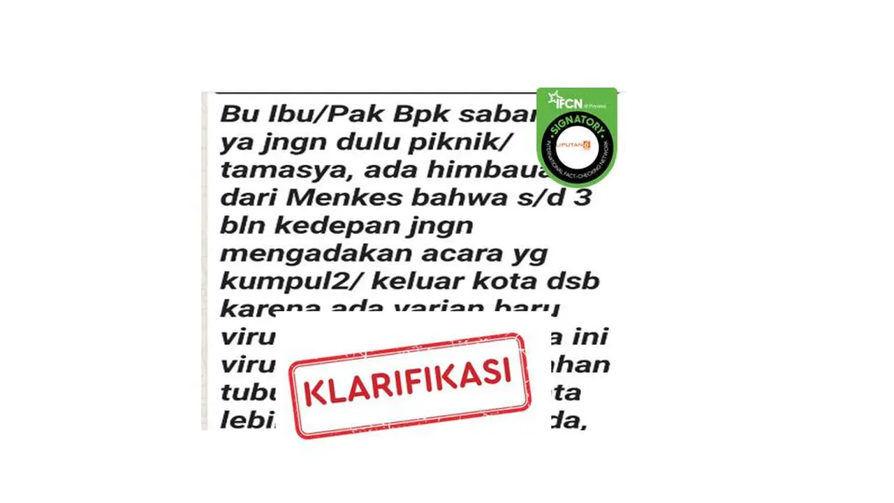 Cek Fakta Imbauan Menkes larang ke luar kota dan kumpul-kumpul