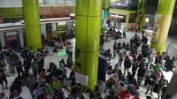 Suasana di Stasiun Gambir, Minggu (10/6/2018). (Liputan6.com/Ady Anugrahadi)