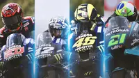 MotoGP - Pembalap Yamaha: Quartararo, Vinales, Rossi, Morbidelli (Bola.com/Adreanus Titus)