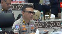 Kasubditlaka Ditgakkum Korlantas Polri kombes Pol Mariochristy P.S Siregar dalam rapat kerja berbareng Komisi V DPR, Jakarta, Kamis (21/5/2026). (Foto: Tangkapan layar).