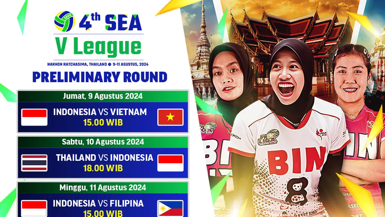 Women’s SEA V League Putaran Kedua di Vidio