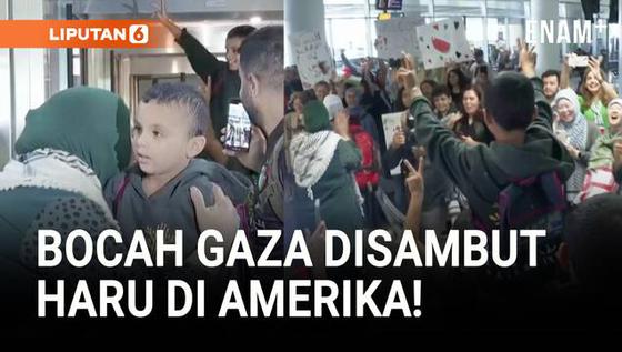 VIDEO: Anak-anak Gaza Disambut Haru di Amerika