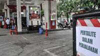 Pertalite kosong di salah satu SPBU Jakarta. ©2022 Merdeka.com/Iqbal Nugroho