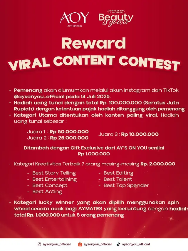 Ekspresikan Cinta Diri Lewat Video Kreatif dan Menangkan Hadiah Fantastis