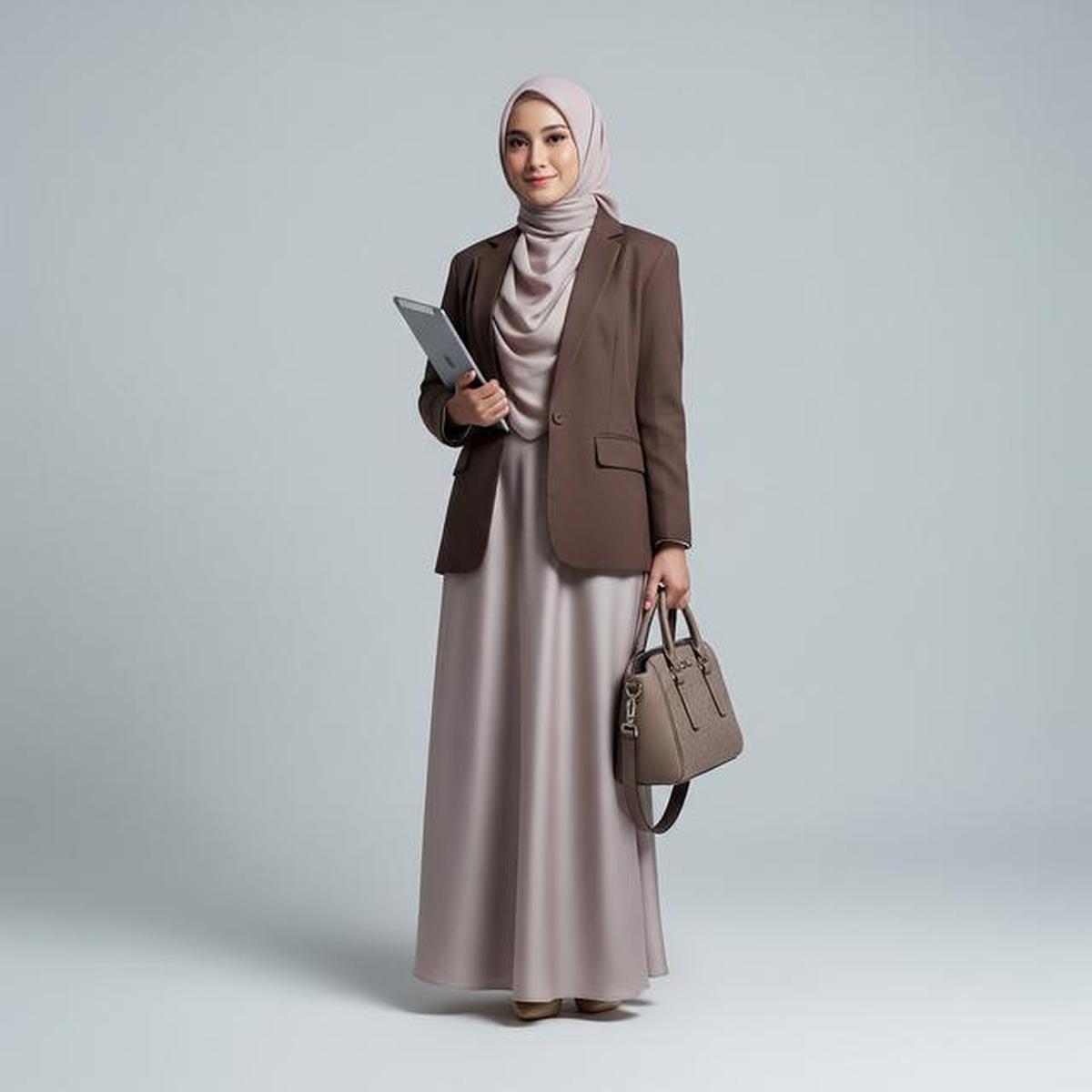 8 Model Gamis Blazer Modern untuk Pekerja Kantor dengan Mobilitas Tinggi, Cocok untuk Wanita Karier
