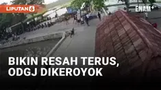 Detik-detik ODGJ Dikeroyok Warga