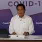Juru Bicara Satgas Penanganan COVID-19 Wiku Adisasmito menegaskan keputusan penanganan pandemi COVID-19 diambil berdasarkan berbagai macam pertimbangan di Graha BNPB, Jakarta, Selasa (4/5/2021). (Tim Komunikasi Satgas COVID-19)