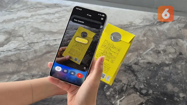 Fitur Gemini Live untuk menerjemahkan informasi langsung dari Samsung Galaxy S25 FE. Liputan6.com/Iskandar