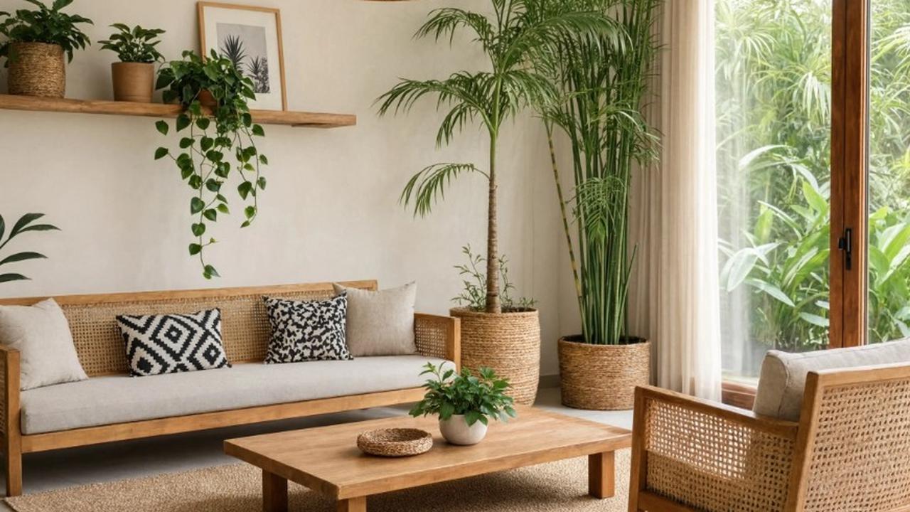 Kombinasi Tanaman Indoor yang Membuat Ruang Tamu Terasa Lebih Segar dan Estetik (AI Generated)