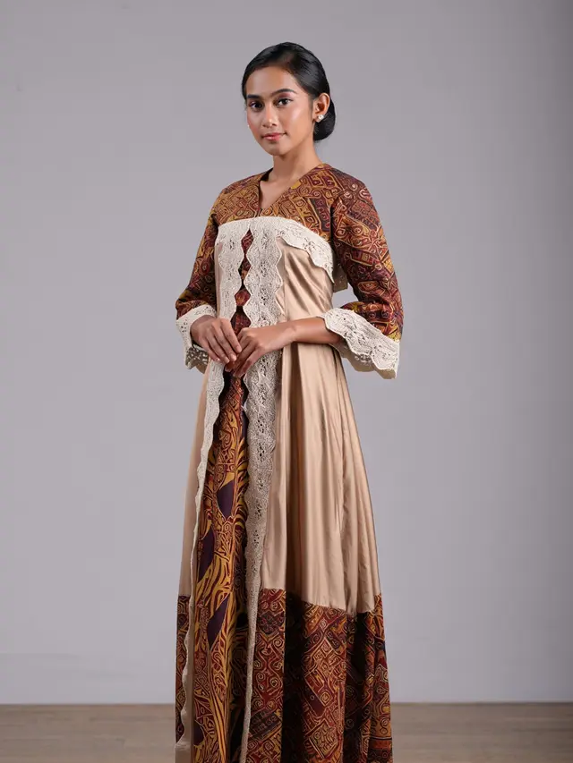 Model Baju Gamis Batik Ibu Pejabat