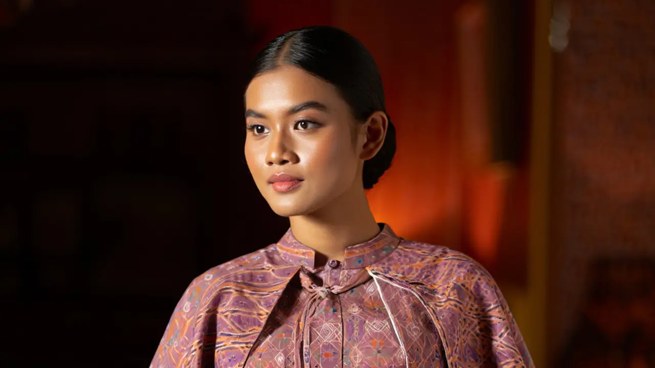 Tunik Batik Lengan Panjang Wanita