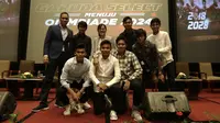 7 Pemain Perwakilan Garuda Select saat konferensi pers bersama PSSI dan SuperSoccerTV di Hotel Sultan, Jakarta, Jumat (17/5/2019). (Bola.com/Yoppy Renato)