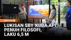 Lukisan 'Kuda Api' hasil karya Presiden ke-6 RI Susilo Bambang Yudhoyono (SBY), laku dilelang dengan harga Rp6,5 Miliar saat perayaan Imlek Partai Demokrat, Rabu (19/2).