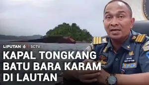 Kapal Tongkang Batu Bara Karam di Lautan