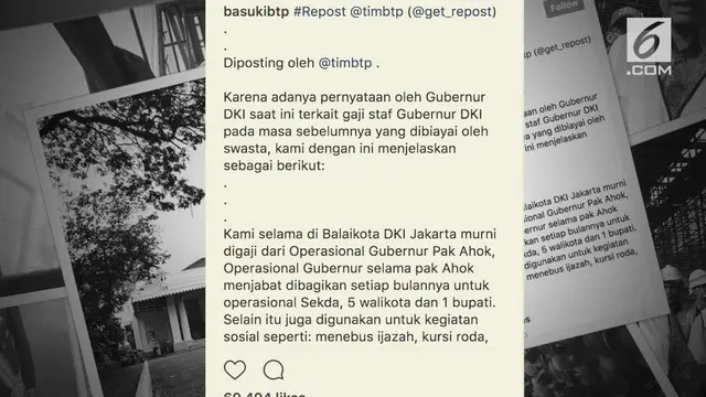VIDEO: Beda Sumber Anggaran TGUPP Anies dan Ahok
