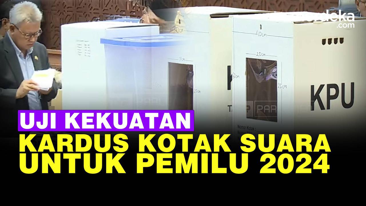 VIDEO: Saat Kardus Kotak Suara untuk Pemilu 2024 Uji Kekuatan Diguyur Air